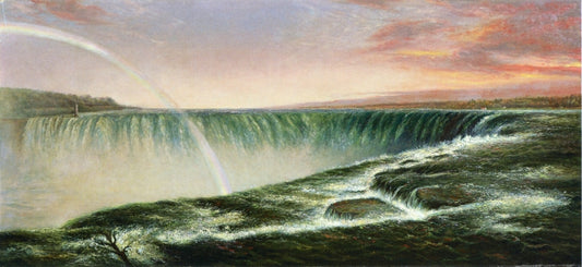 Niagara Falls at Sunset, vintage artwork by George Loring Brown, A3 (16x12") Poster Print