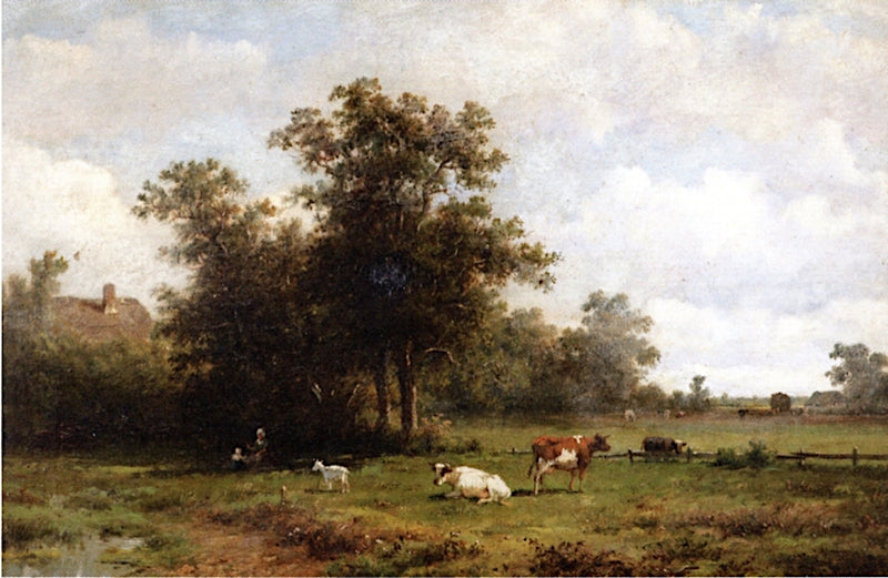 Farmers in the Field, vintage artwork by Anthonie Jacobus Van Wyngaerdt, A3 (16x12") Poster Print