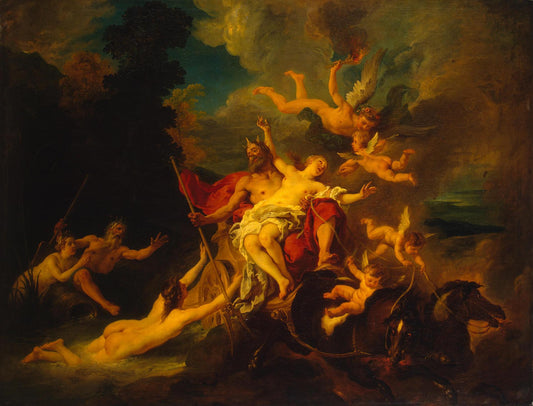 Rape of Proserpine, vintage artwork by Jean-François de Troy, 12x8" (A4) Poster