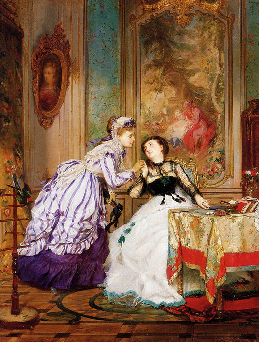 A Warm Reception, vintage artwork by Charles Edouard Boutibonne, A3 (16x12") Poster Print