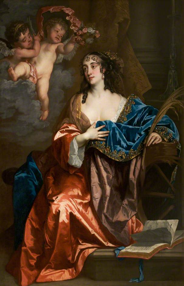 Eleanor Needham, Lady by ron as Saint Catherine, vintage artwork by Peter Lely, 12x8" (A4) Poster