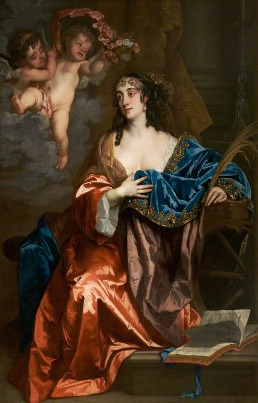 Eleanor Needham, Lady by ron as Saint Catherine, vintage artwork by Peter Lely, 12x8" (A4) Poster