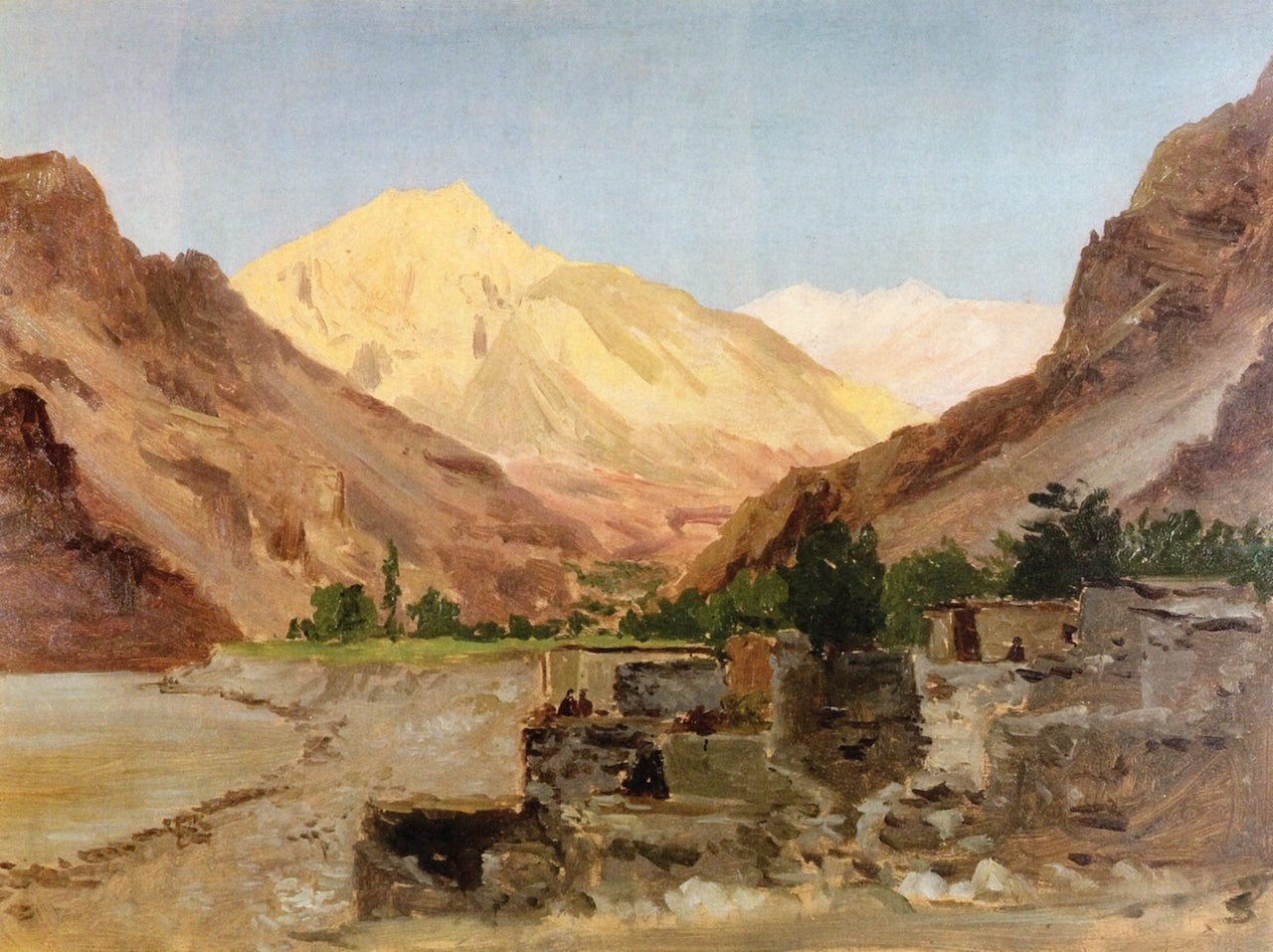 Indus Valley, India, vintage artwork by Lockwood de Forest, 12x8" (A4) Poster