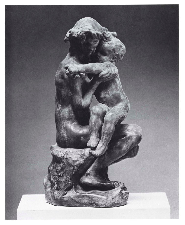 Le frere et la soeur (Brother and Sister), vintage artwork by Auguste Rodin, 12x8" (A4) Poster