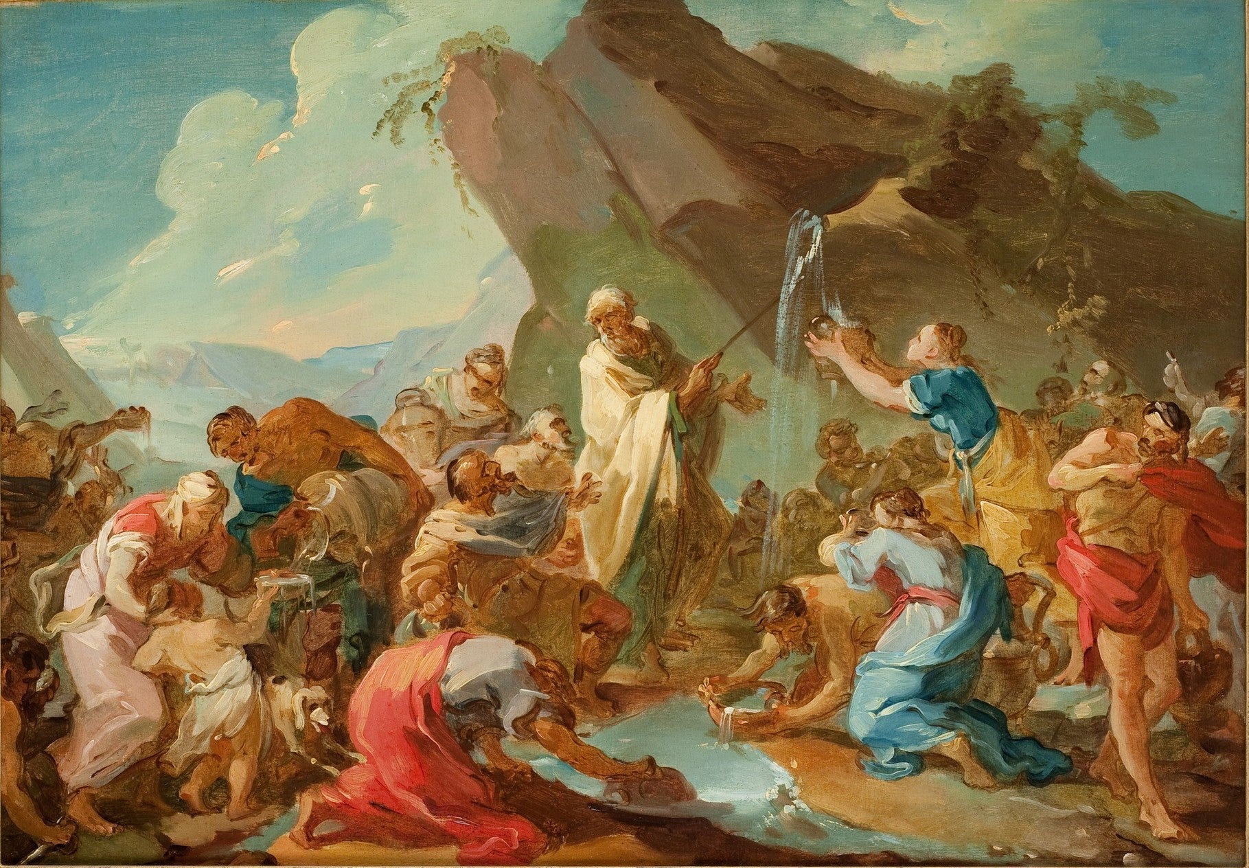 Miraculous Water, vintage artwork by Joseph Marie Vien, 12x8" (A4) Poster