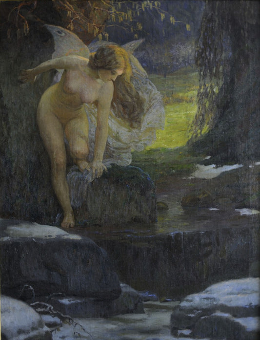 Alegorie jara, vintage artwork by Josef Mandl, 12x8" (A4) Poster