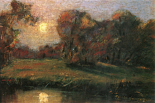 Moonlit Night, vintage artwork by Elliott Daingerfield, 12x8" (A4) Poster