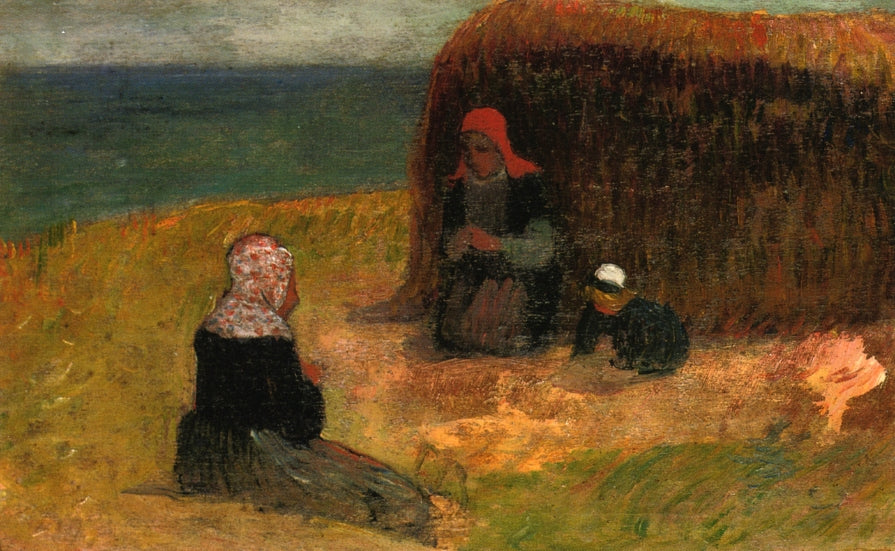 Breton Women witih Haystack by Henry Moret,A3(16x12")Poster
