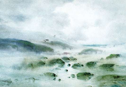 Sea Smoke, vintage artwork by Samuel P. R. Triscott, 12x8" (A4) Poster