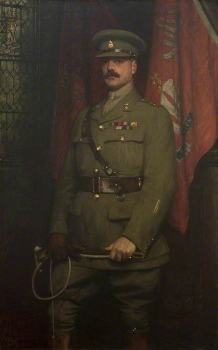 Colonel Sir Francis H. D. C. Whitmore, vintage artwork by Sir Francis Bernard (Frank) Dicksee, 12x8" (A4) Poster