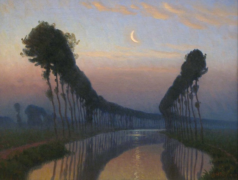 L'Allee d'eau, vintage artwork by Charles Guilloux, 12x8" (A4) Poster