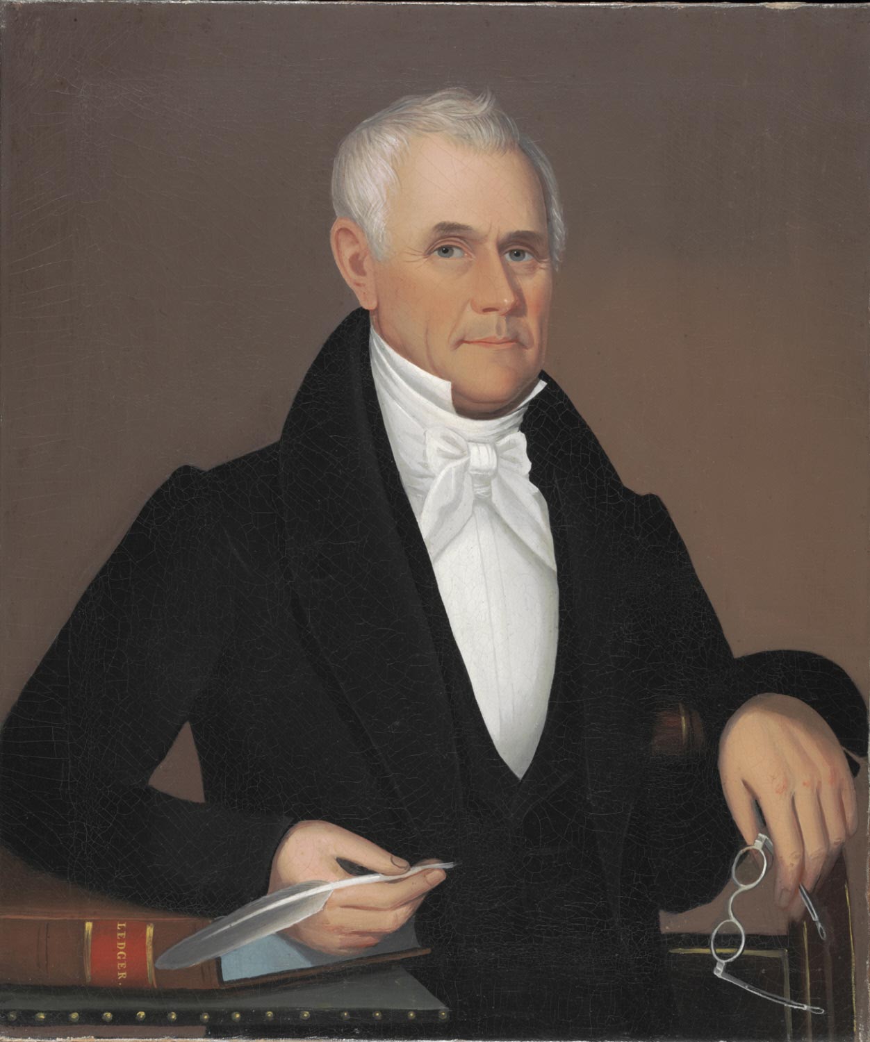 Portrait of James Ketcham, vintage artwork by Ammi Phillips, 12x8" (A4) Poster