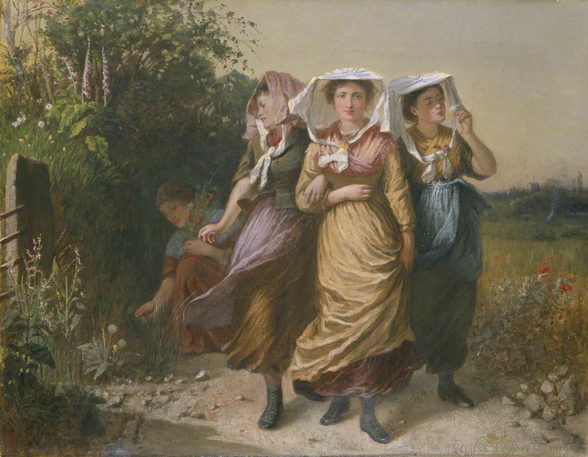 The Bal Maidens, vintage artwork by Emily Mary Osborn, 12x8" (A4) Poster