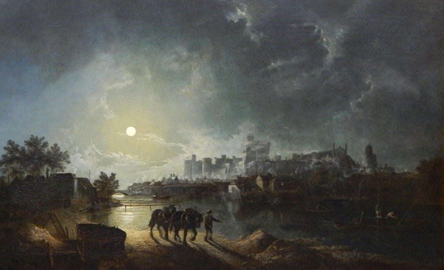 Windsor Castle from the river, vintage artwork by Henry Pether, 12x8" (A4) Poster