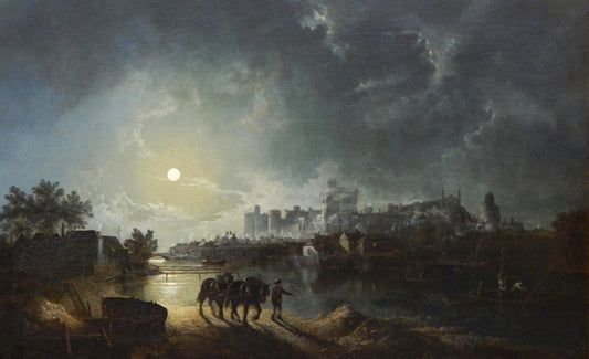 Windsor Castle from the river, vintage artwork by Henry Pether, 12x8" (A4) Poster