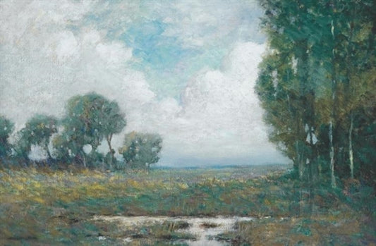 A Serene Afternoon in New Jersey, vintage artwork by Arthur Hoeber, 12x8" (A4) Poster