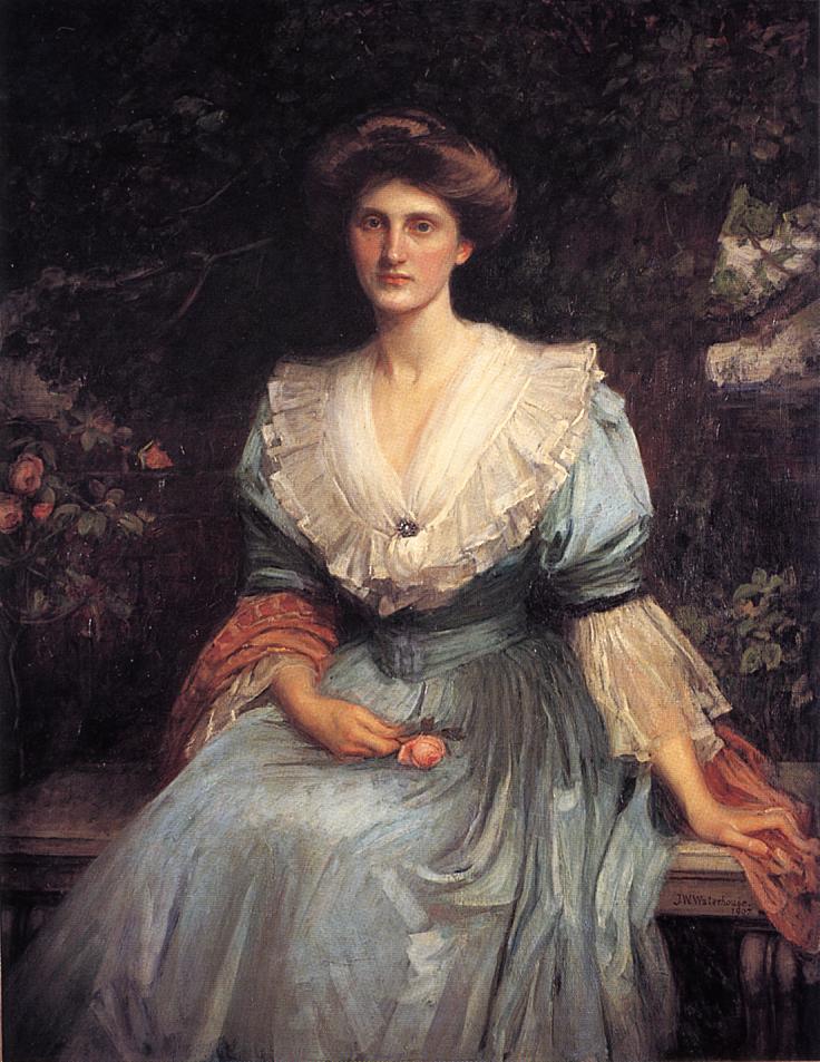 Lady Violet Henderson, vintage artwork by John William Waterhouse, 12x8" (A4) Poster