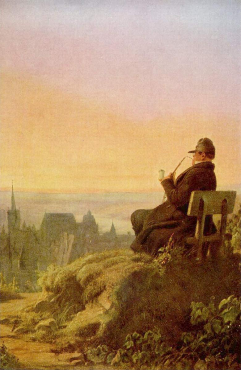 Resting on the Vine, vintage artwork by Carl Spitzweg, A3 (16x12") Poster Print
