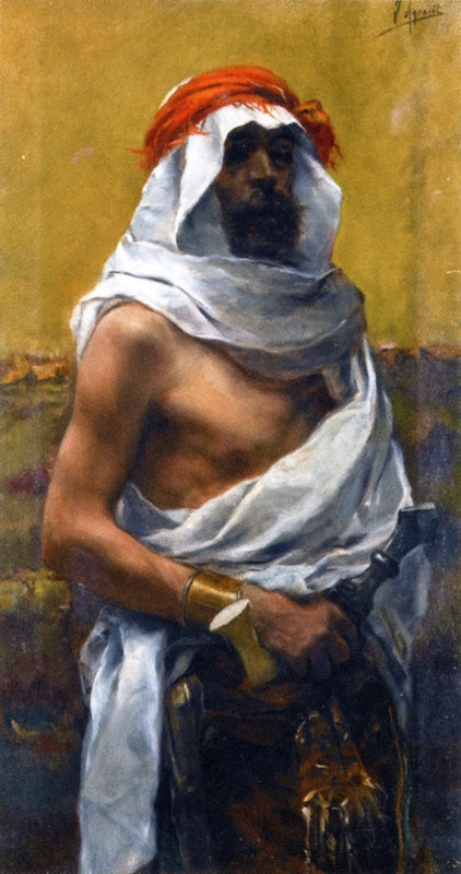 An Arab Man, vintage artwork by Joaquín Agrasot, 12x8" (A4) Poster