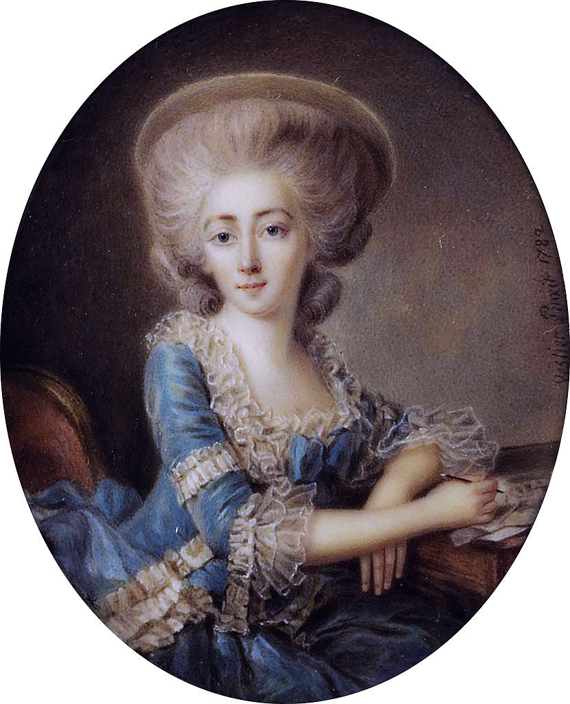 Madame de Montesson (1738-1806), vintage artwork by Antoine Vestier, 12x8" (A4) Poster