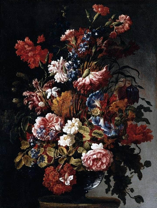 Still-Life of Flowers, vintage artwork by Paolo Porpora, 12x8" (A4) Poster