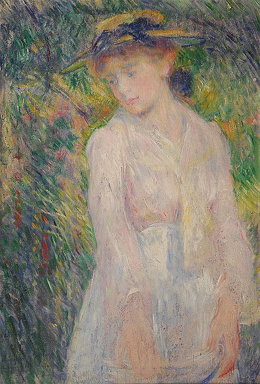 Girl with Straw Hat by Georges Morren,A3(16x12")Poster