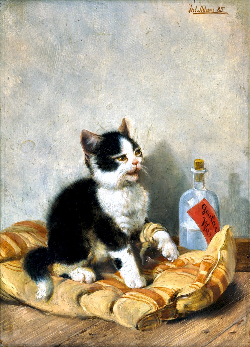 The Little Patient, vintage artwork by Julius Adam, 12x8" (A4) Poster