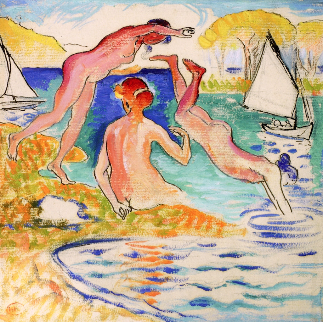 Bathers (study) by Henri-Edmond Cross,A3(16x12")Poster