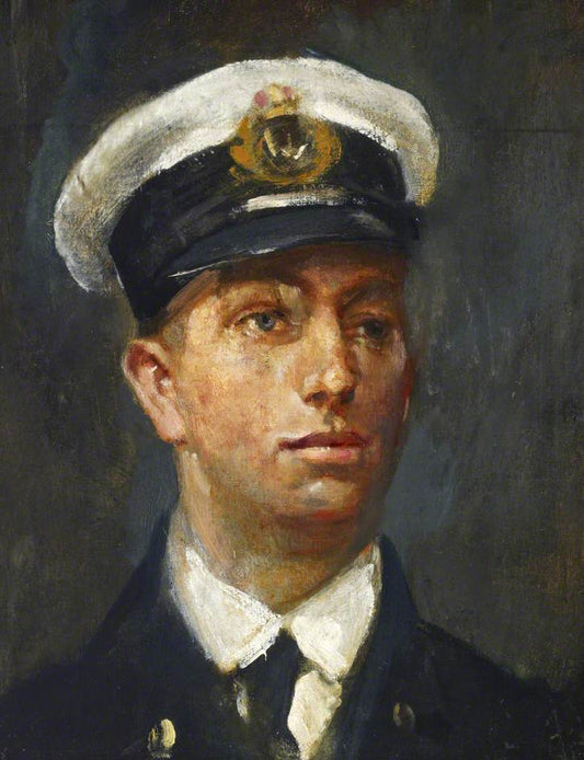 Lieutenant William Edward Sanders, vintage artwork by Ambrose McEvoy, 12x8" (A4) Poster