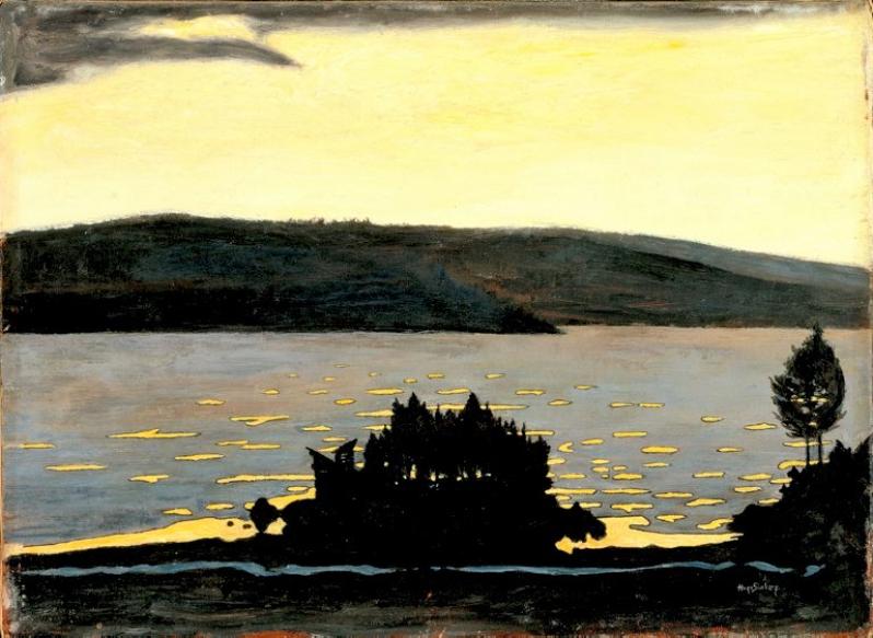 Spring evening, when ice is melting, vintage artwork by Hugo Simberg, 12x8" (A4) Poster