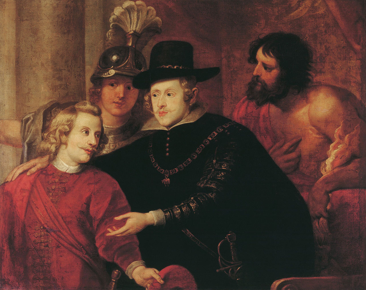 Philip IV. of Spain and his brother Cardinal-Infante Ferdinand of Austria, vintage artwork by Gerard Seghers, 12x8" (A4) Poster