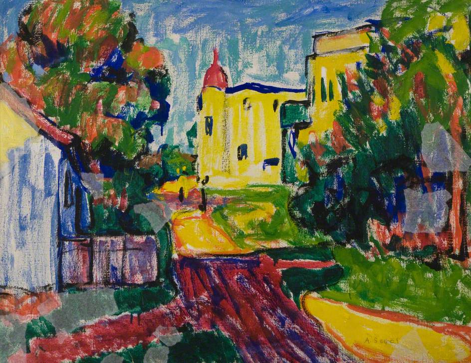 A Street, vintage artwork by Arthur Segal, 12x8" (A4) Poster