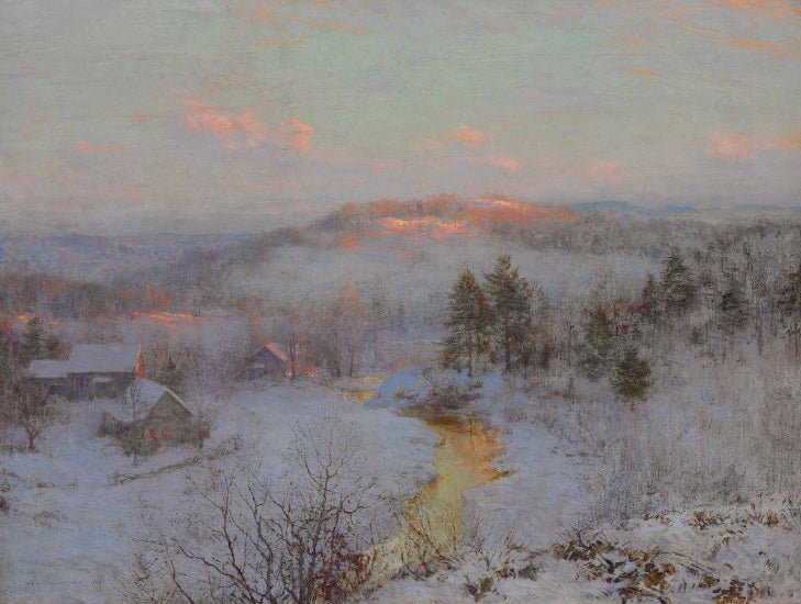 Waning Winter, vintage artwork by Walter Launt Palmer, 12x8" (A4) Poster