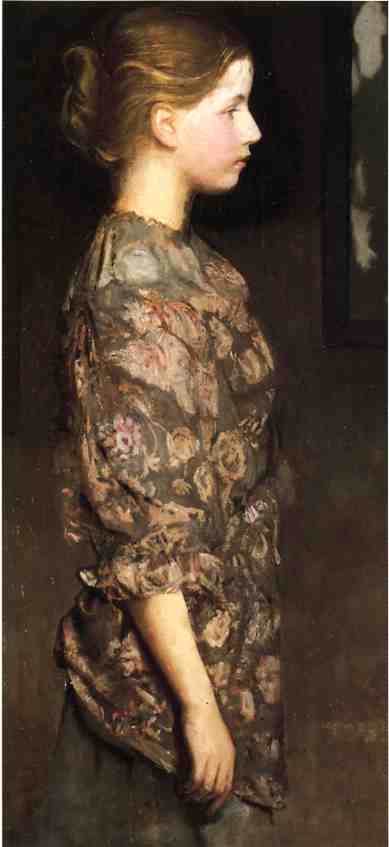 Portrait of Alice rich, vintage artwork by Abbott Handerson Thayer, 12x8" (A4) Poster
