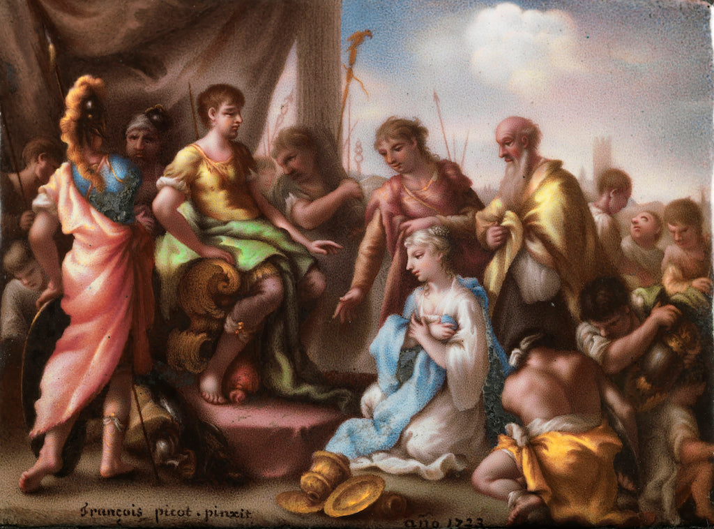 Plaque, vintage artwork by Francois-Edouard Picot, 12x8" (A4) Poster