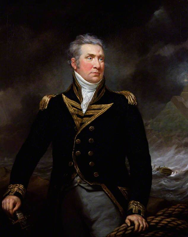Edward Pellew, 1st Viscount Exmouth, vintage artwork by James Northcote, 12x8" (A4) Poster