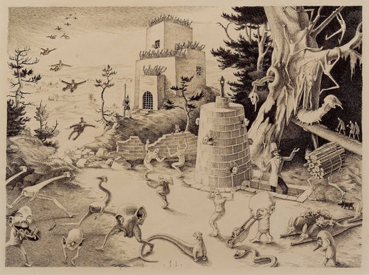 Fanciful Ink Drawing by Franz Sedlacek,16x12(A3) Poster
