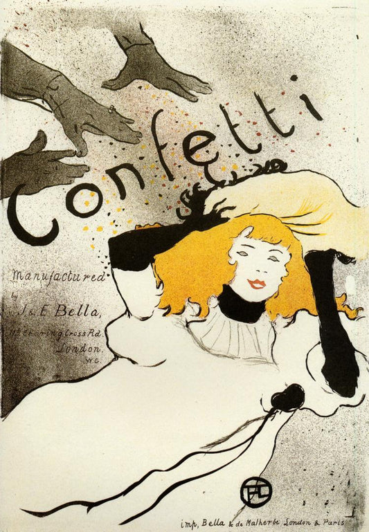 Confetti by Henri de Toulouse-Lautrec,A3(16x12")Poster