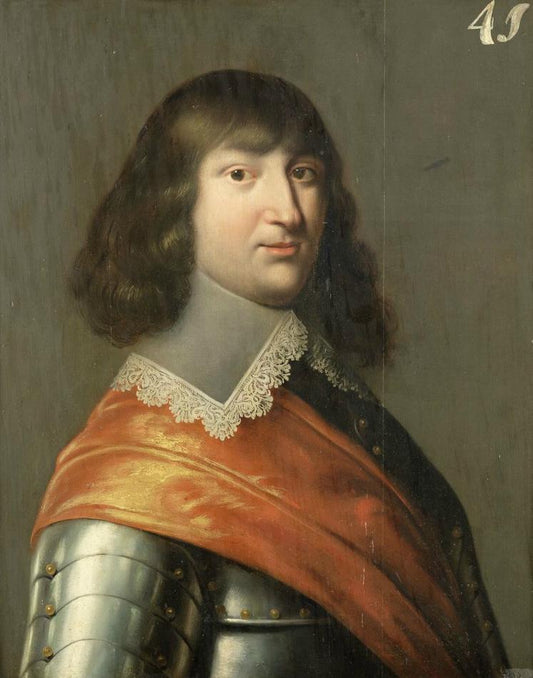 Portrait of Johan Ernst II van Nassau, vintage artwork by Jan van Teylingen, 12x8" (A4) Poster