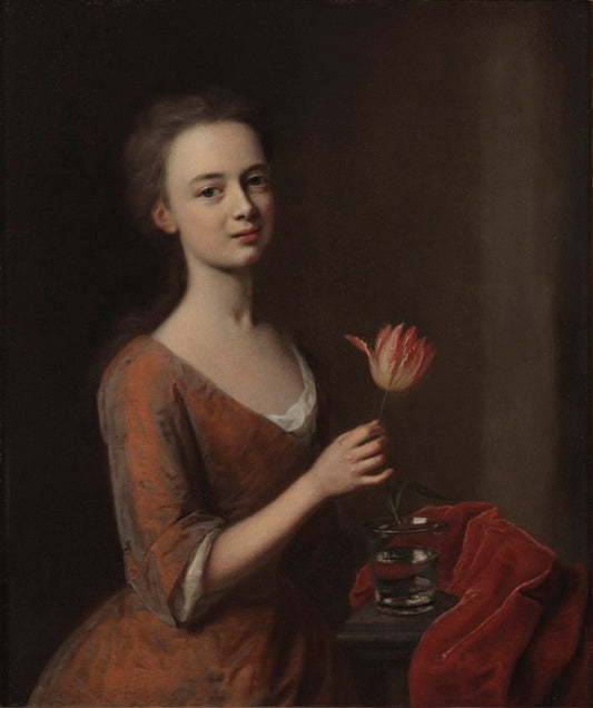 Portrait of Catharina Denner, the Artist's Daughter, vintage artwork by Balthasar Denner, 12x8" (A4) Poster