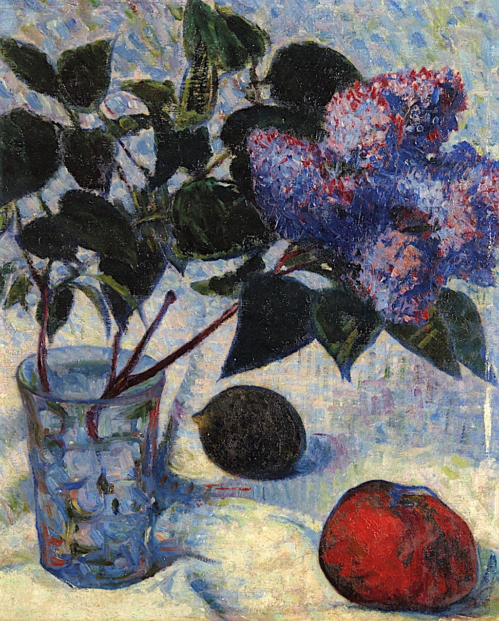 Still Life with Lilac, vintage artwork by Jacob Meyer de Haan, 12x8" (A4) Poster