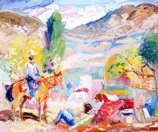 Siesta Time, vintage artwork by Albert Henry Krehbiel, 12x8" (A4) Poster