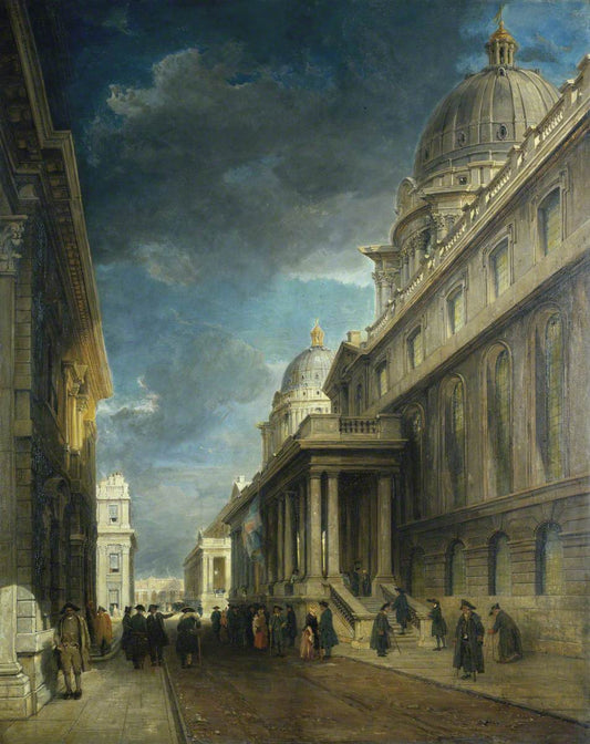 Greenwich Hospital from the West Side, vintage artwork by James Holland, A3 (16x12") Poster Print