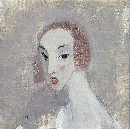 Elegant Lady (Dora Estlander), vintage artwork by Helene Schjerfbeck, 12x8" (A4) Poster