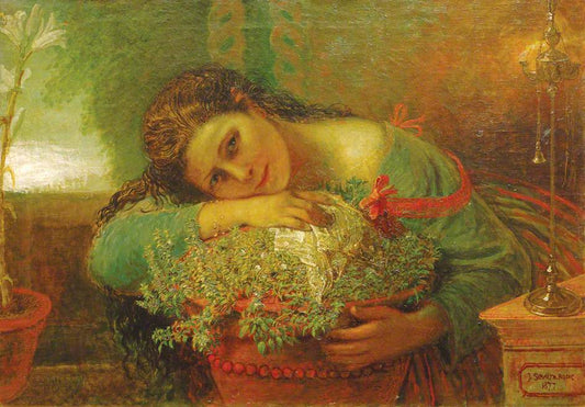 Isabella, or the Pot of Basil, vintage artwork by Joseph Severn, A3 (16x12") Poster Print