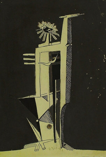 Screaming Figure, the Prophet, vintage artwork by Julio González, 12x8" (A4) Poster