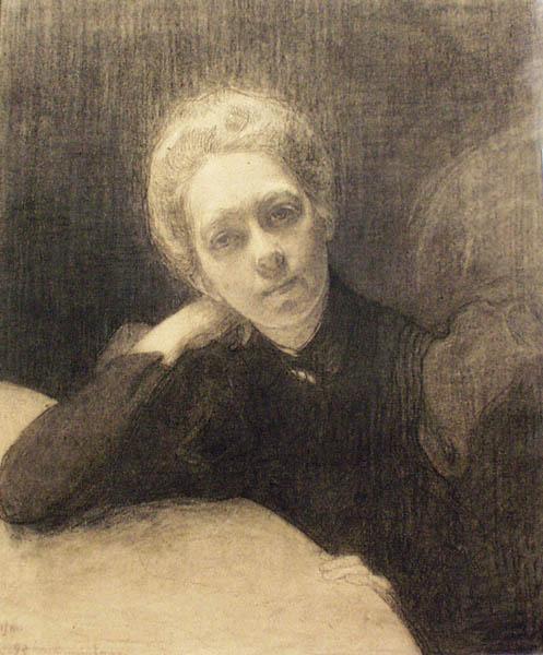 The Artist's Wife, Titia, vintage artwork by Jacobus van Looy, 12x8" (A4) Poster