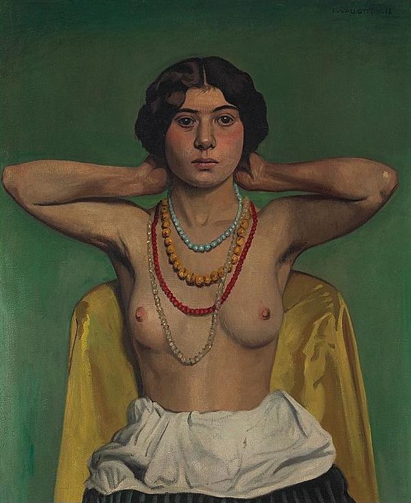 Femme aux colliers by Felix Vallotton,A3(16x12")Poster
