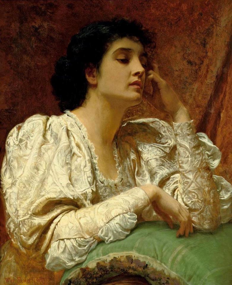 Oh for the Touch of a Vanished Hand, vintage artwork by Charles Edward Perugini, 12x8" (A4) Poster