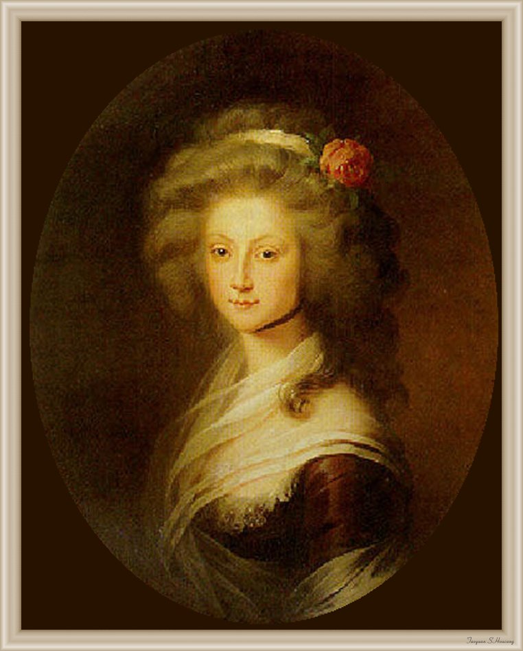 Madame de Fougeret, vintage artwork by Élisabeth Vigee-Lebrun, 12x8" (A4) Poster